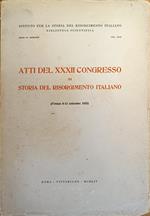 Atti Del Xxxii Congresso Di Storia Del Risorgimento Italiano
