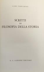 Scritti Di Filosofia Della Storia