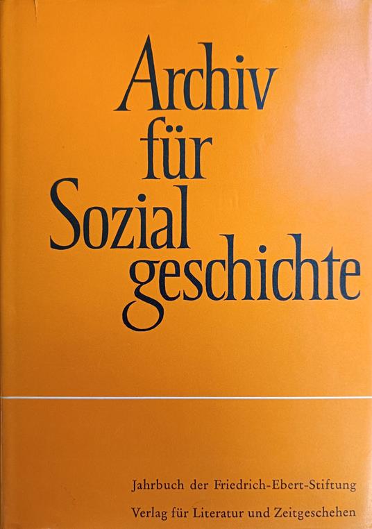 Archiv Fur Sozialgeschichte - copertina
