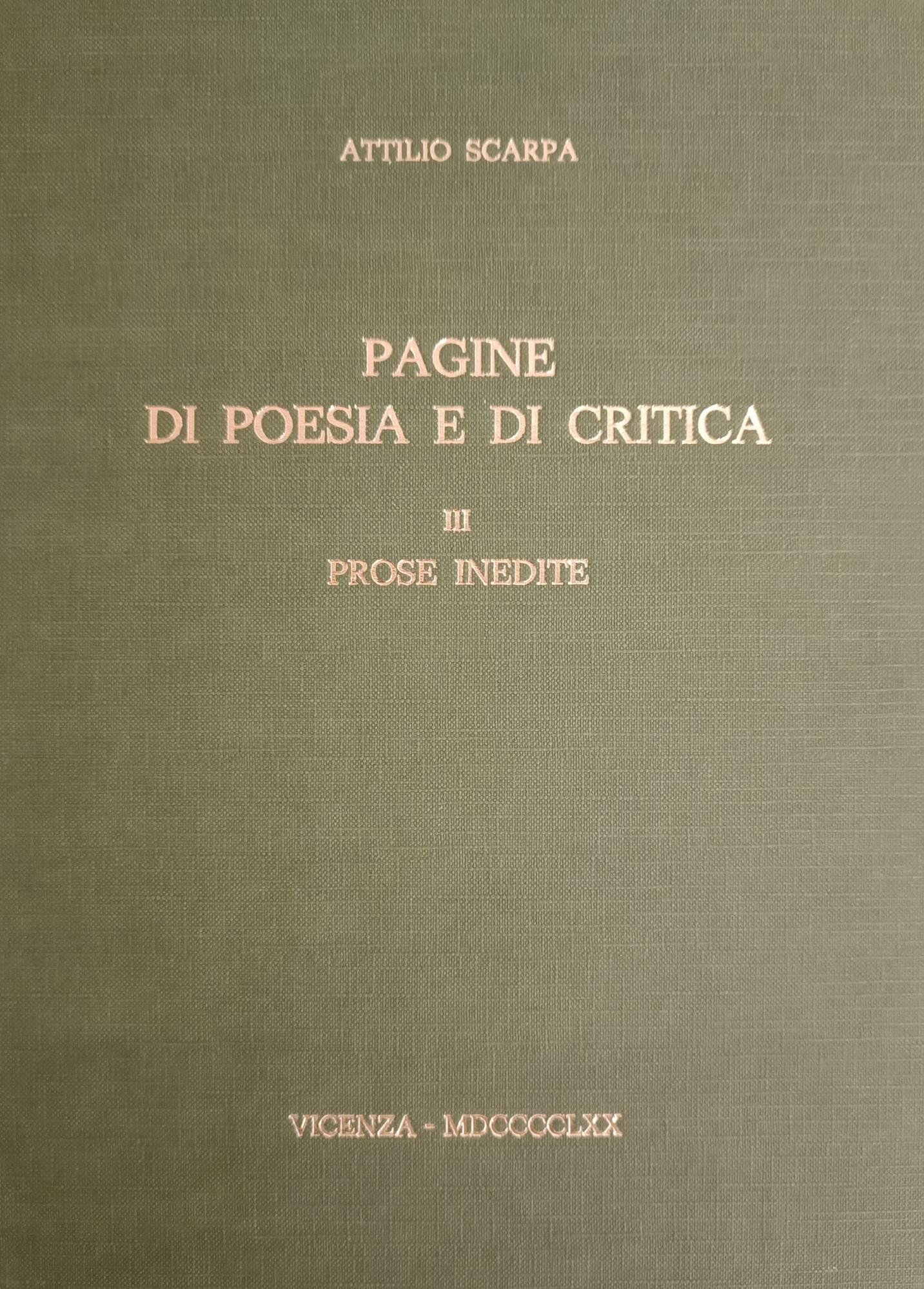Pagine Di Poesia E Di Critica