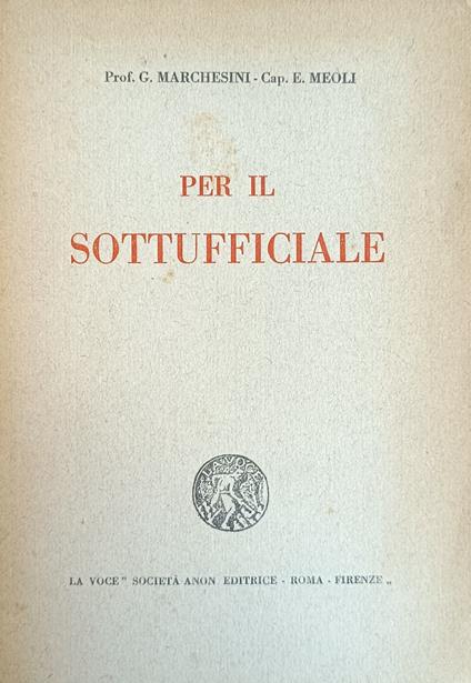 Per Il Sottufficiale - copertina