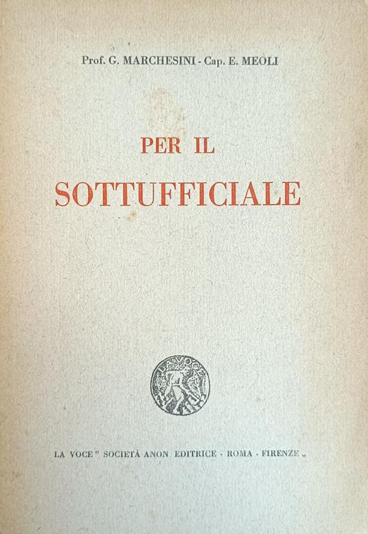 Per Il Sottufficiale - copertina