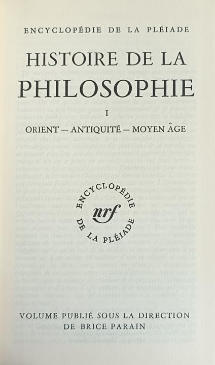 Histoire De La Philosophie - copertina