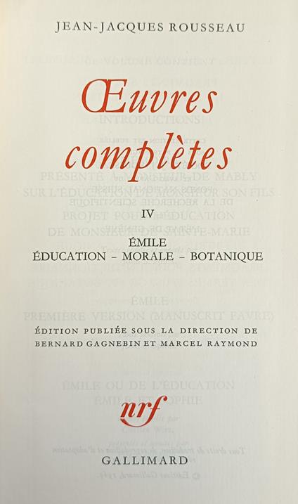 Oeuvres Completes. Iv - copertina