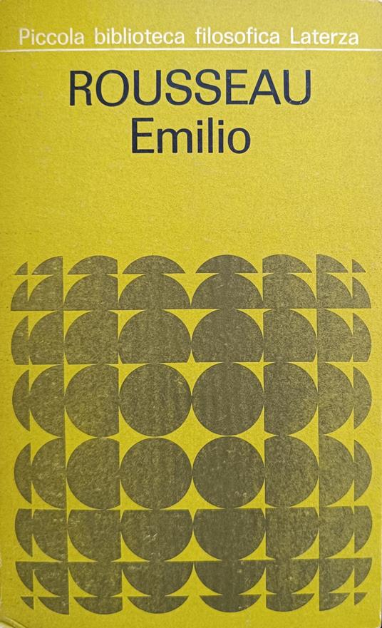 Emilio - Jean-Jacques Rousseau - copertina