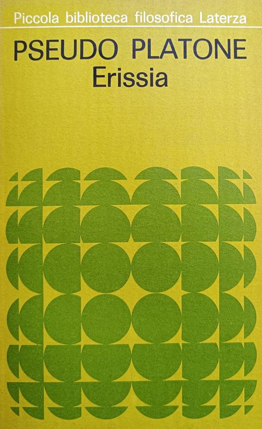 Erissia - Pseudo Platone - copertina