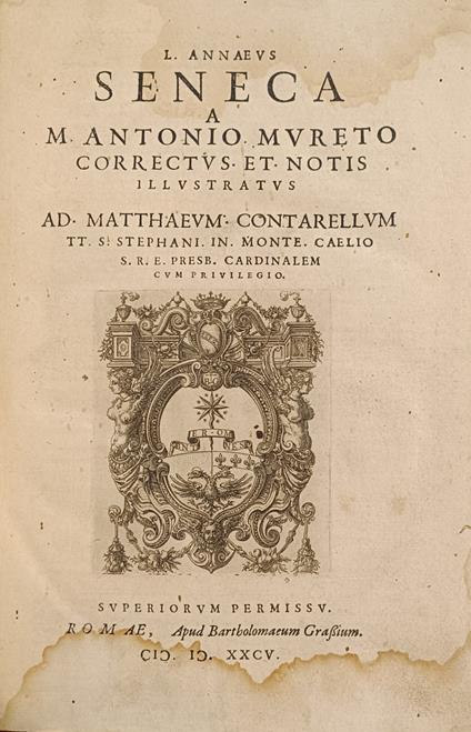 L. ANNAEUS SENECA a M. ANTONIO MURETO CORRECTUS ET NOTIS ILLUSTRATUS (...) - L. Anneo Seneca - copertina