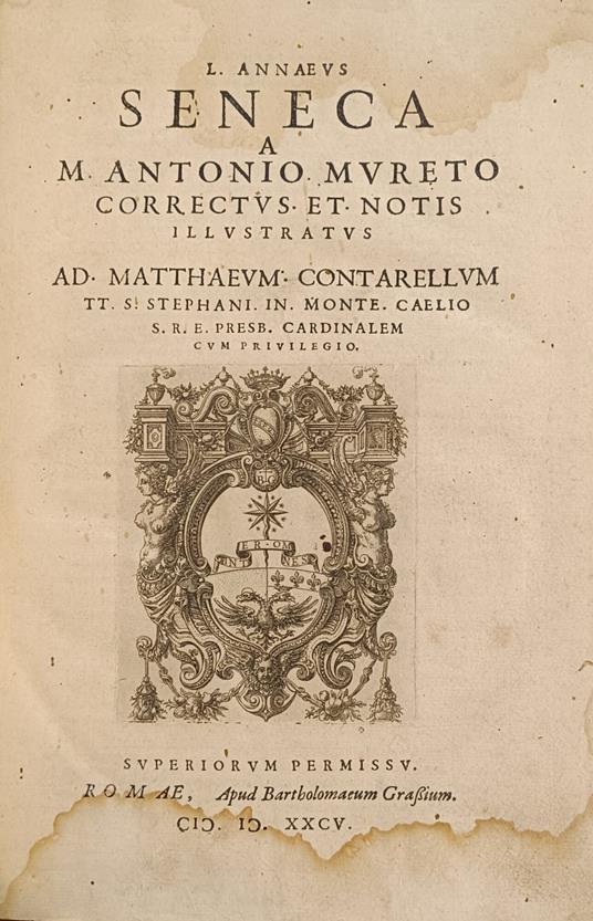 L. ANNAEUS SENECA a M. ANTONIO MURETO CORRECTUS ET NOTIS ILLUSTRATUS (...) - L. Anneo Seneca - copertina