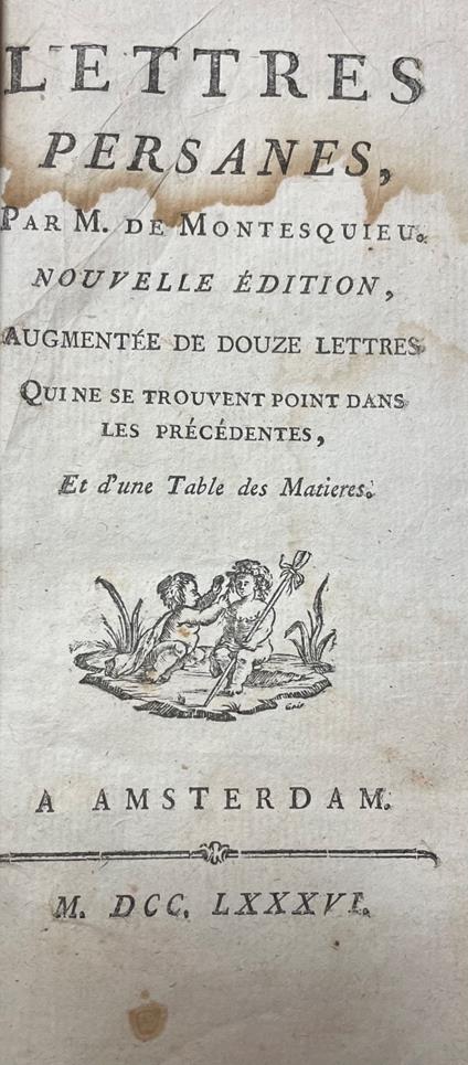 Lettres Persanes - copertina