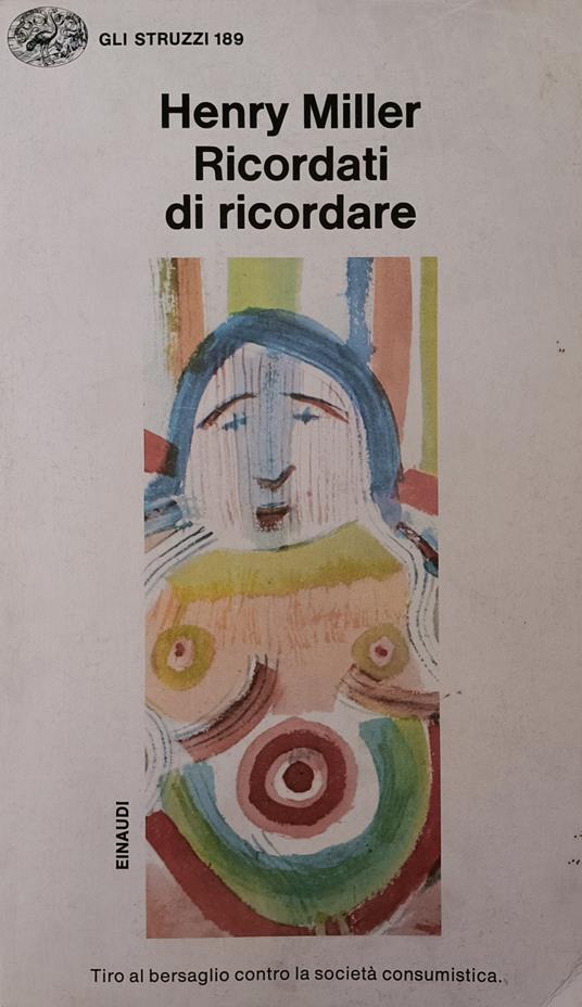 Ricordati Di Ricordare - Henry Miller - copertina