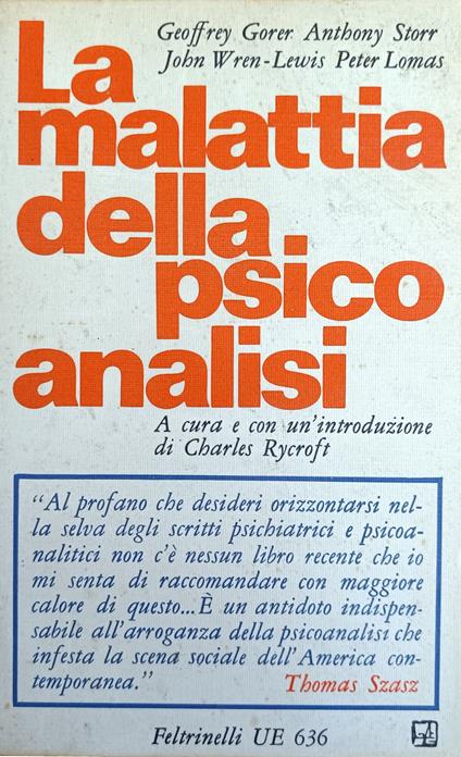 La Malattia Della Psicoanalisi - Charles Rycroft - copertina