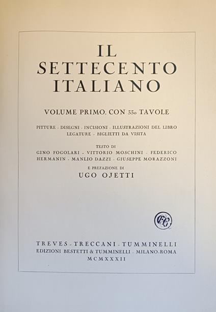 Il Settecento Italiano - copertina