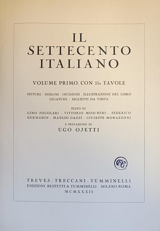 Il Settecento Italiano - copertina