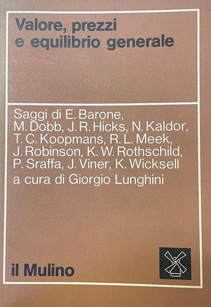 Valore, Prezzi E Equilibrio Generale - copertina