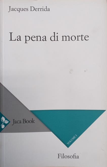 La Pena Di Morte - Jacques Derrida - copertina