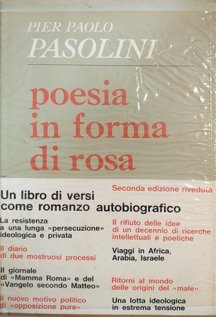 Poesia In Forma Di Rosa - Pier Paolo Pasolini - copertina