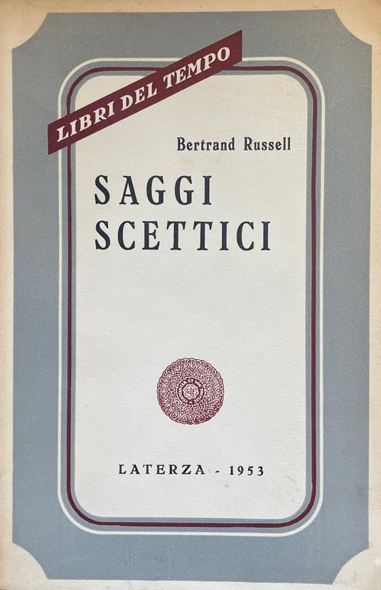 Saggi Scettici - Bertrand Russell - copertina