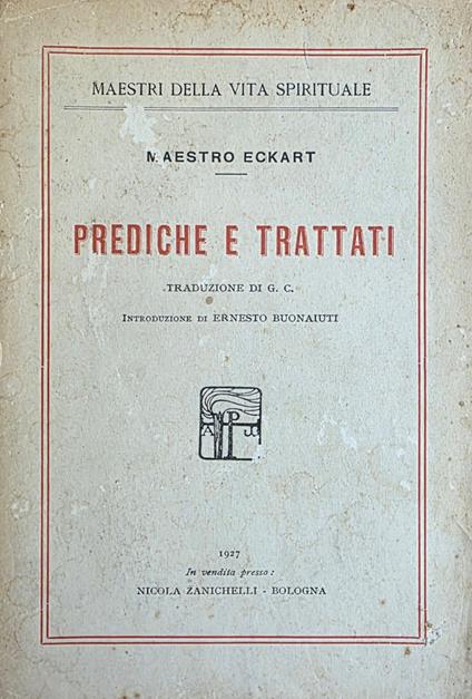 Prediche E Trattati - copertina