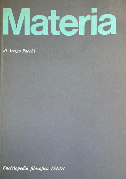La Materia - Arrigo Pacchi - copertina