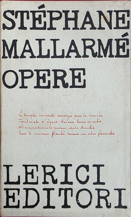 Opere - Stéphane Mallarmé - copertina