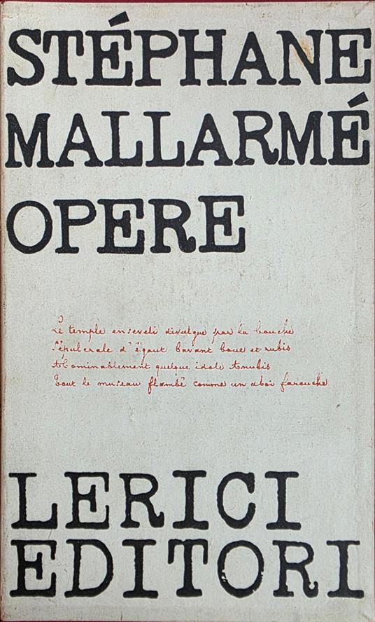 Opere - Stéphane Mallarmé - copertina