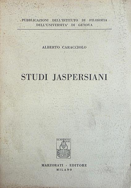 Studi Jasperiani - Alberto Caracciolo - copertina