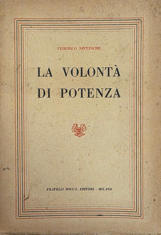 La Volontà Di Potenza - copertina