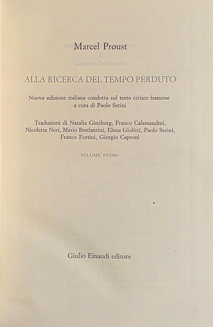 Alla Ricerca Del Tempo Perduto - Marcel Proust - copertina
