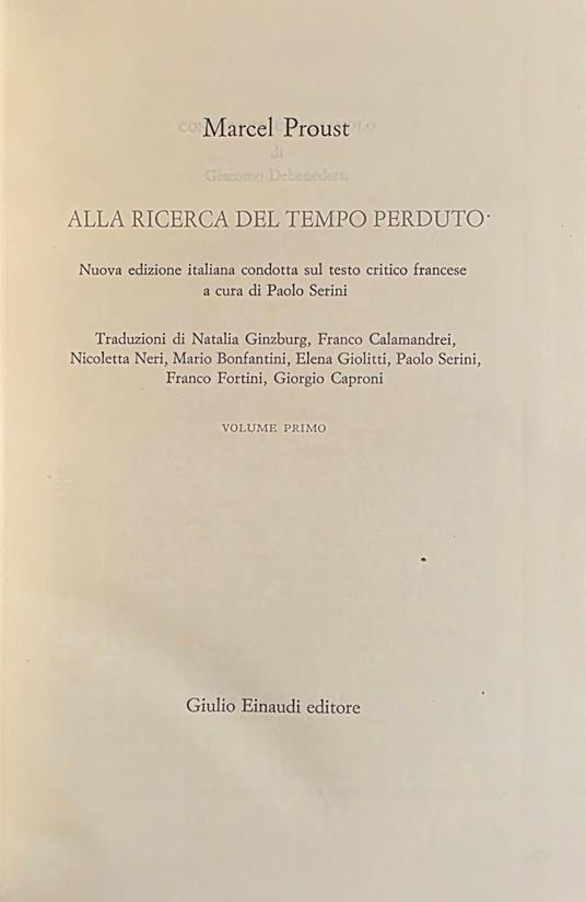 Alla Ricerca Del Tempo Perduto - Marcel Proust - copertina