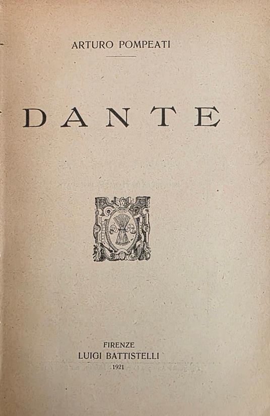 Dante - Arturo Pompeati - copertina