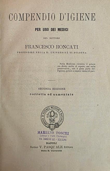 Compendio Di Igiene - copertina