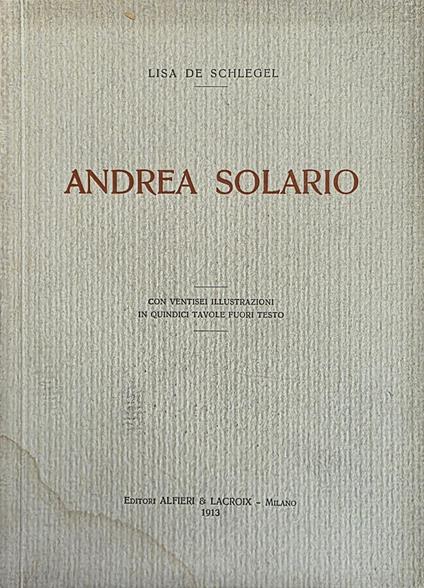Andrea Solario - copertina