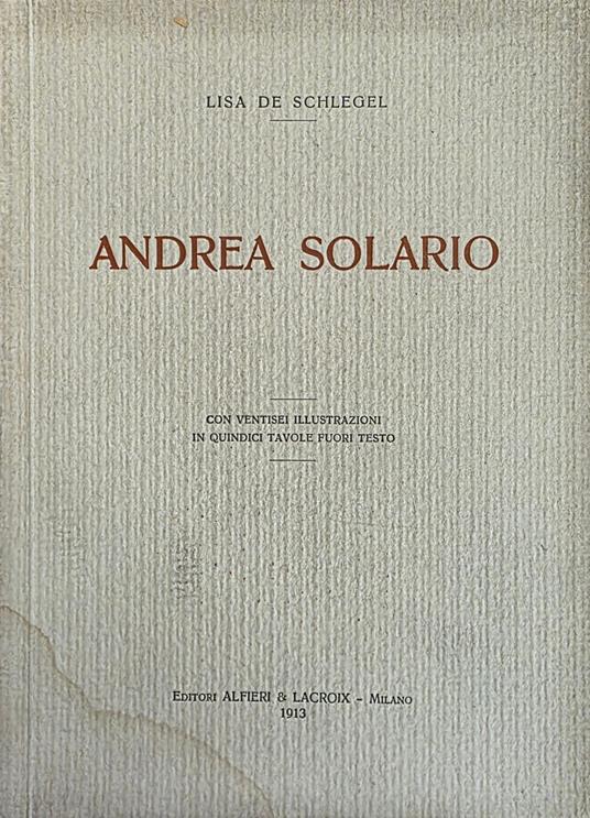 Andrea Solario - copertina