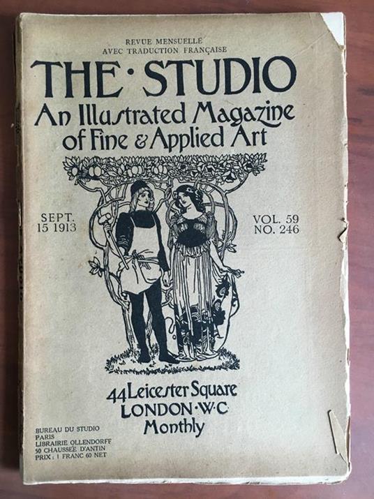 The Studio Vol. 59 n° 246 Sept. 15, 1913 Magazine of Fine & Applied Art - E21003 - copertina