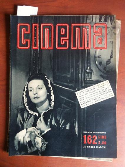 Cinema N° 162 25 Marzo 1943 Cover: Maria Denis E14458 - copertina