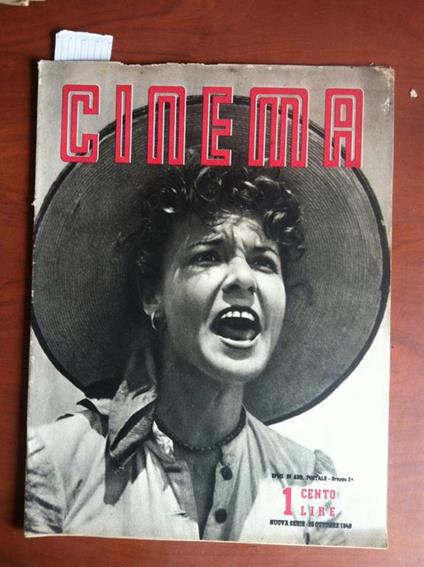 Cinema N° 1 25 Ottobre 1948 Cover: Dina Sassoli E14460 - copertina