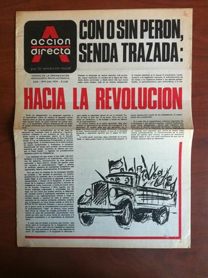 Accion directa por la revolucion social Nro 9 Julio de 1974 - E19727 - copertina