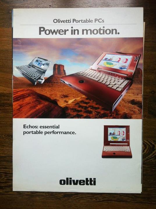 Poster Olivetti Portable PCs Power in motion Echos - E14927 - copertina