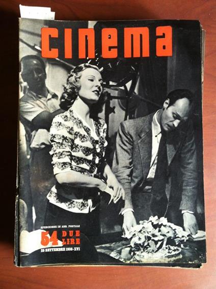 Cinema N° 54 25 Settembr 1938 Cover: Caterina Boratto E12589 - copertina