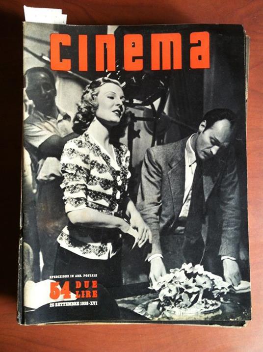 Cinema N° 54 25 Settembr 1938 Cover: Caterina Boratto E12589 - copertina