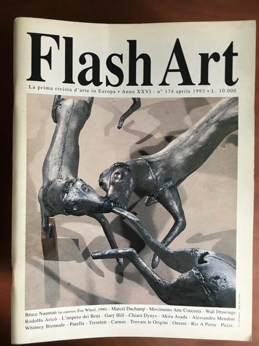 Flash Art n° 174 Aprile 1993 Cover Bruce Nauman E21304 - copertina