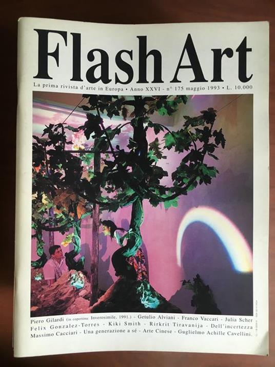 Flash Art n° 175 Maggio 1993 Cover Piero Gilardi E21305 - copertina