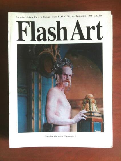 Flash Art n 209 Aprile-Maggio 1998 cover Matthew Barney - copertina