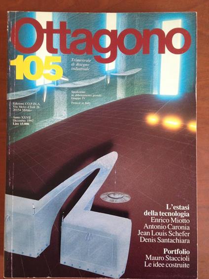 Ottagono N° 105 Dicembre 1992 E20136 - copertina