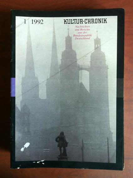 Kultur Chronik 1/1992 E18143 - copertina