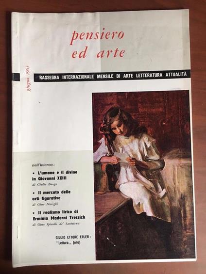 Pensiero ed Arte Anno XIX n° 6 Giugno 1963 - E22878 - copertina
