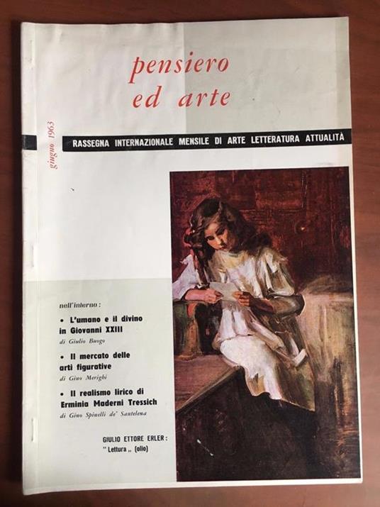 Pensiero ed Arte Anno XIX n° 6 Giugno 1963 - E22878 - copertina