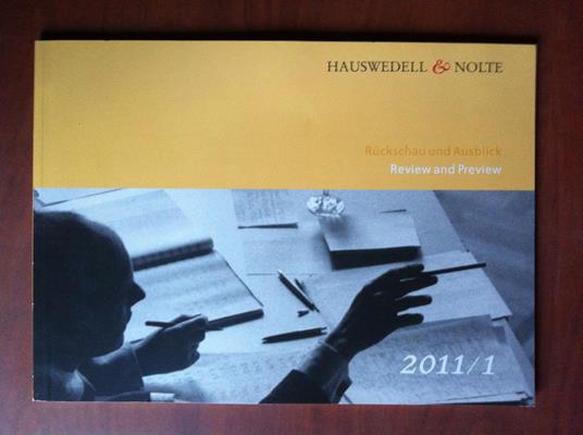 Hauswedell & Nolte Ruckschau und Ausblick 2011/1 Hamburg-New York - E13321 - copertina
