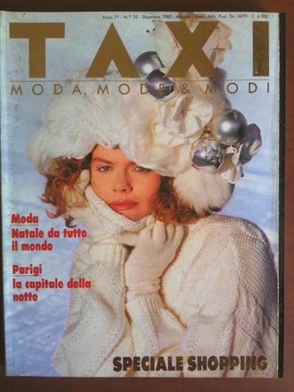 Taxi n° 10 Anno 1 Dicembre 1985 Cover retro Armani E8366 - copertina