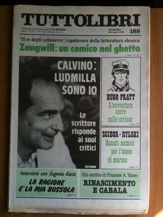Tuttolibri Anno V N° 188 28 Luglio 1979 - copertina
